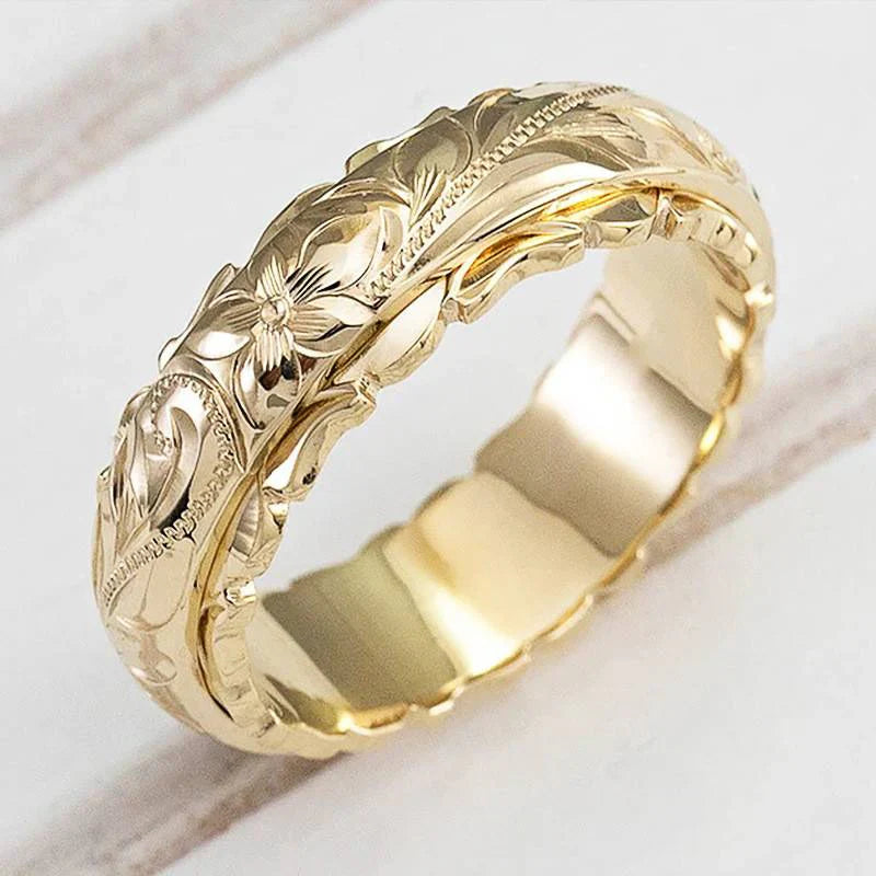 Ayesha - Anello Floreale in Oro