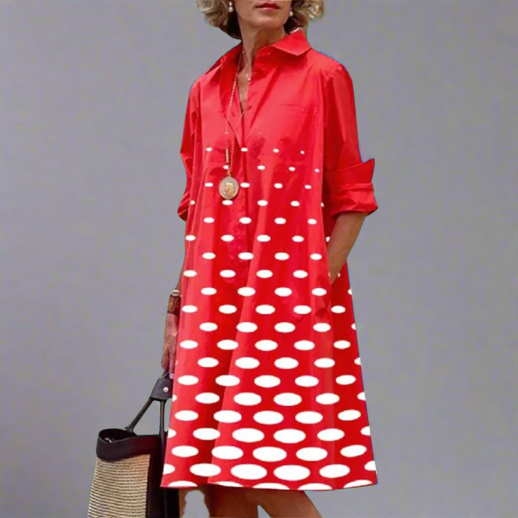 Adela | Abito midi premium fatto a mano con pois
