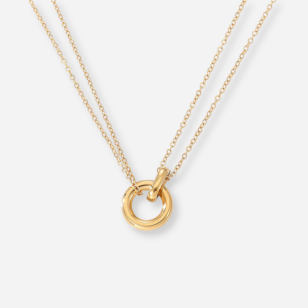 Collana dorata Harper con anello