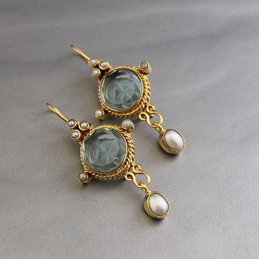 Orecchini vintage Merena con perla
