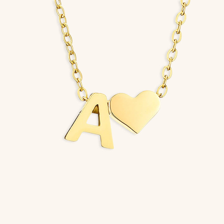 Collana con iniziali Ria con cuore