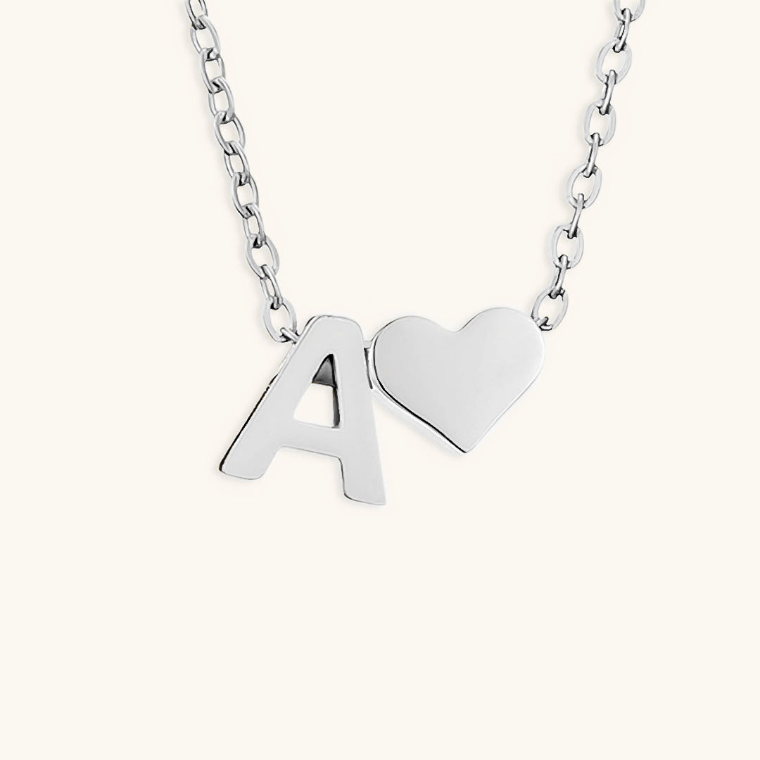 Collana con iniziali Ria con cuore
