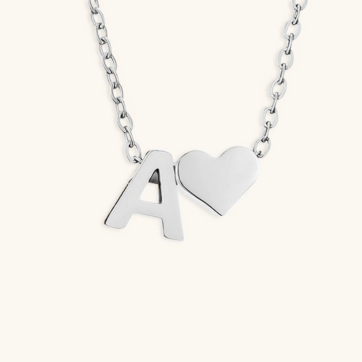 Collana con iniziali Ria con cuore