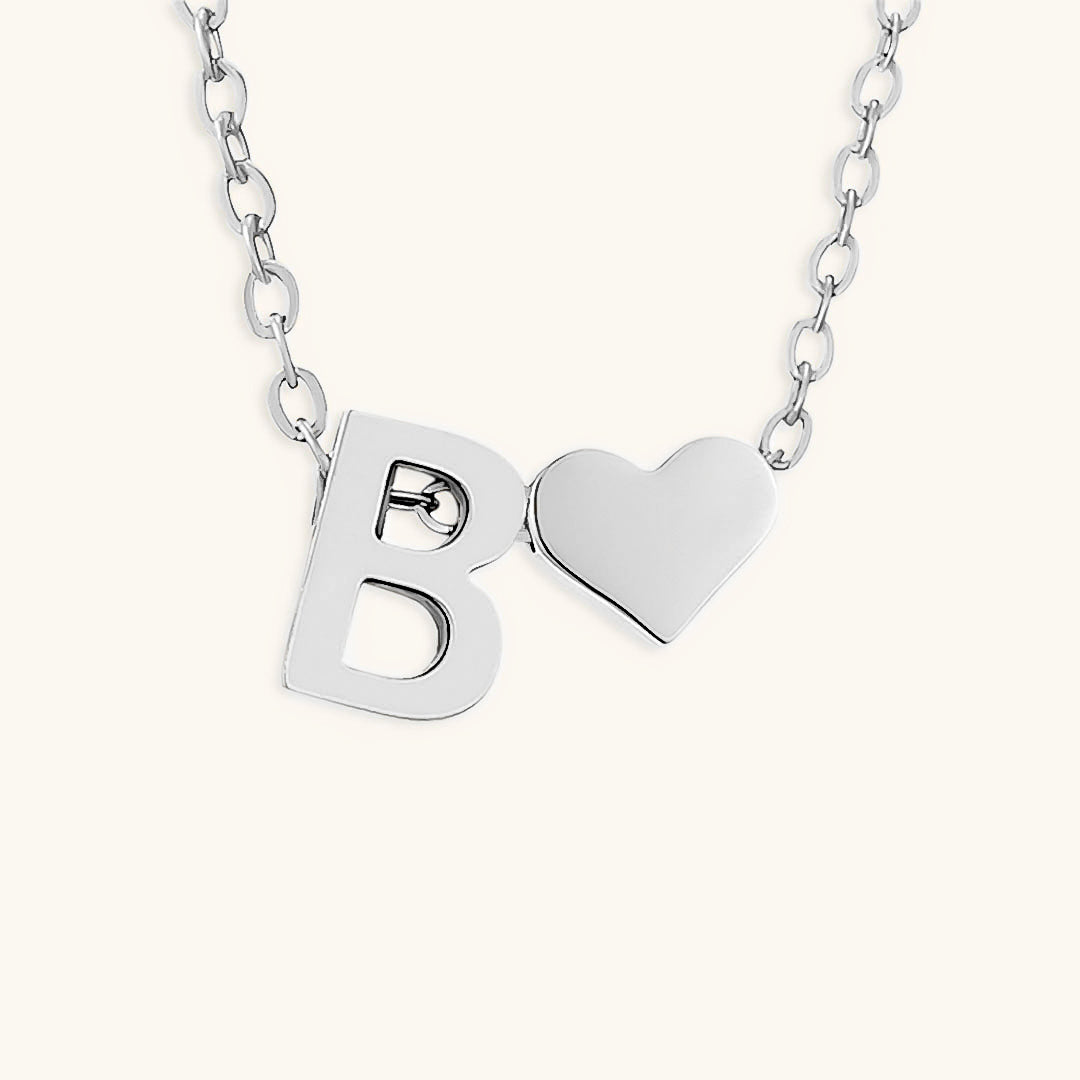 Collana con iniziali Ria con cuore
