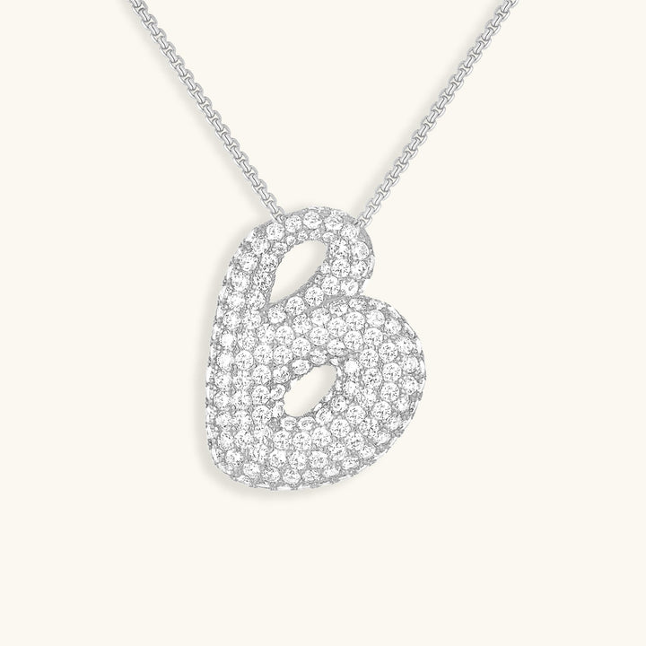 Collana con Iniziali a Bolle di Diamanti