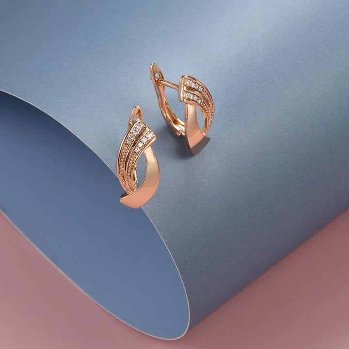 Orecchini Eleganti Oro Rosa Parigi