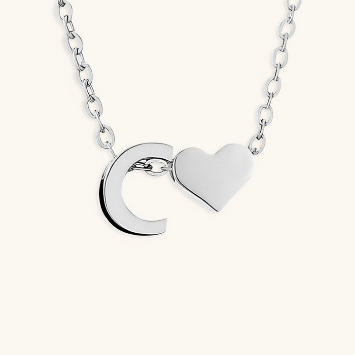 Collana con iniziali Ria con cuore
