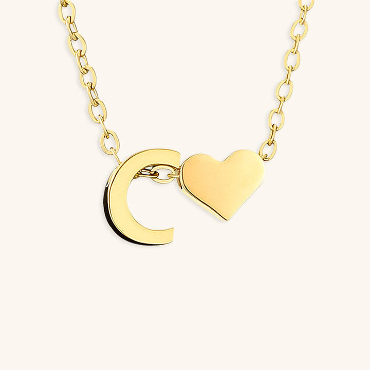 Collana con iniziali Ria con cuore
