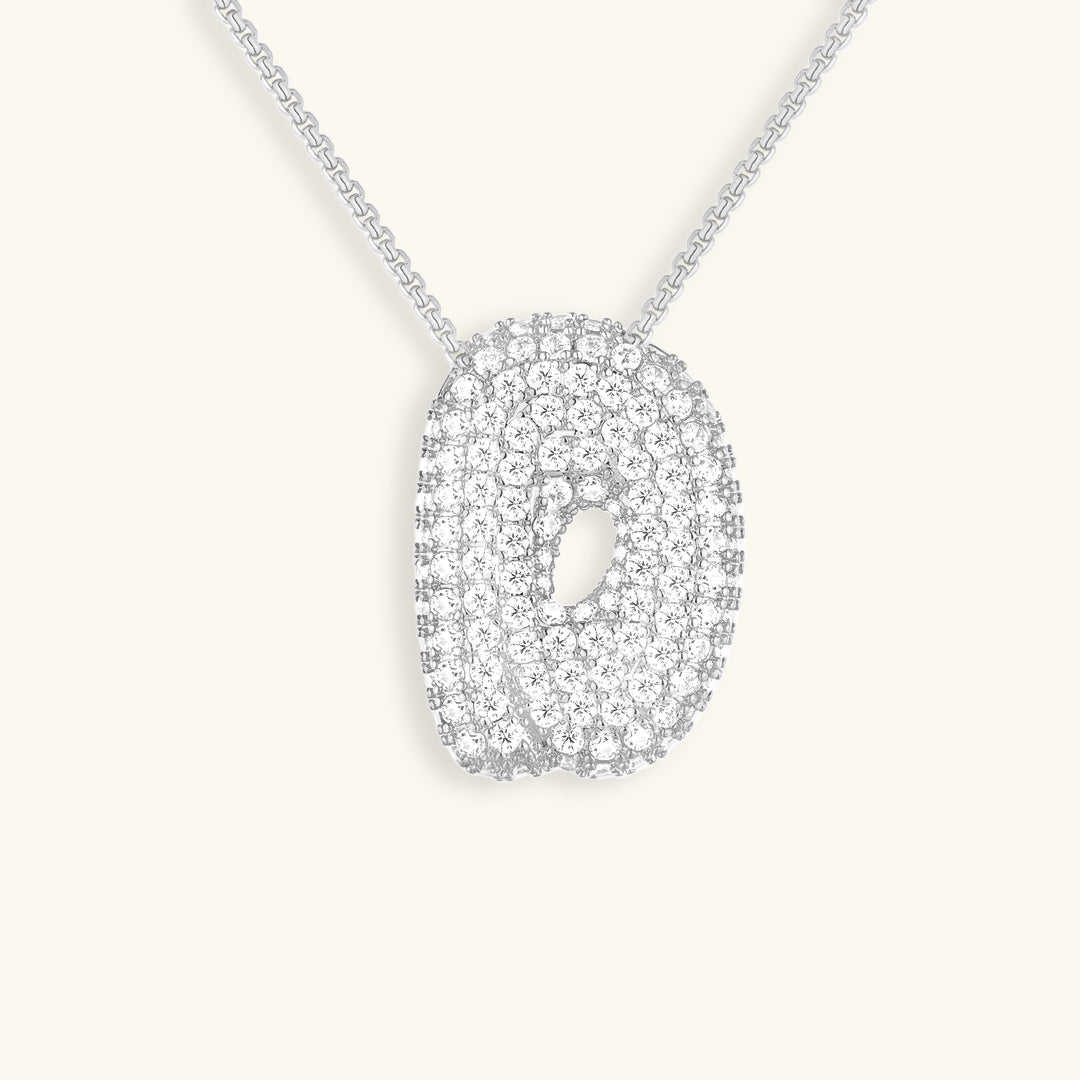 Collana con Iniziali a Bolle di Diamanti