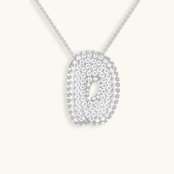 Collana con Iniziali a Bolle di Diamanti
