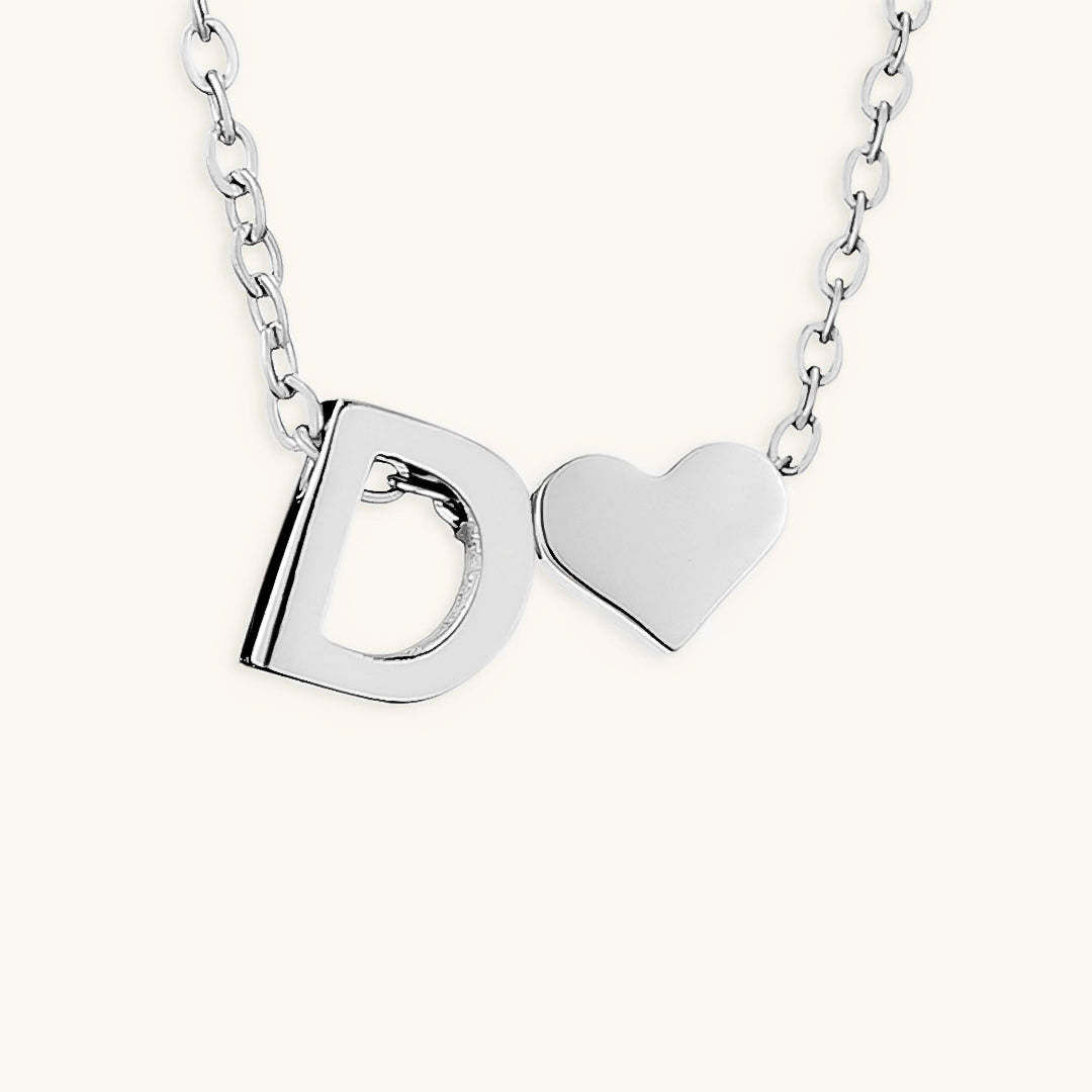 Collana con iniziali Ria con cuore