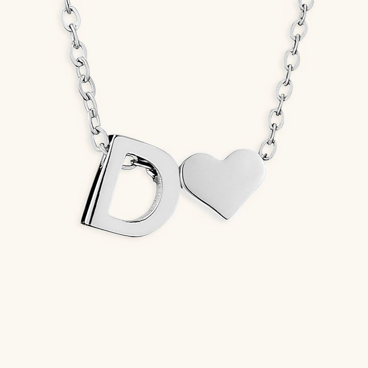 Collana con iniziali Ria con cuore