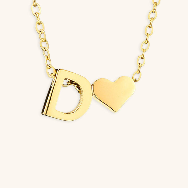 Collana con iniziali Ria con cuore