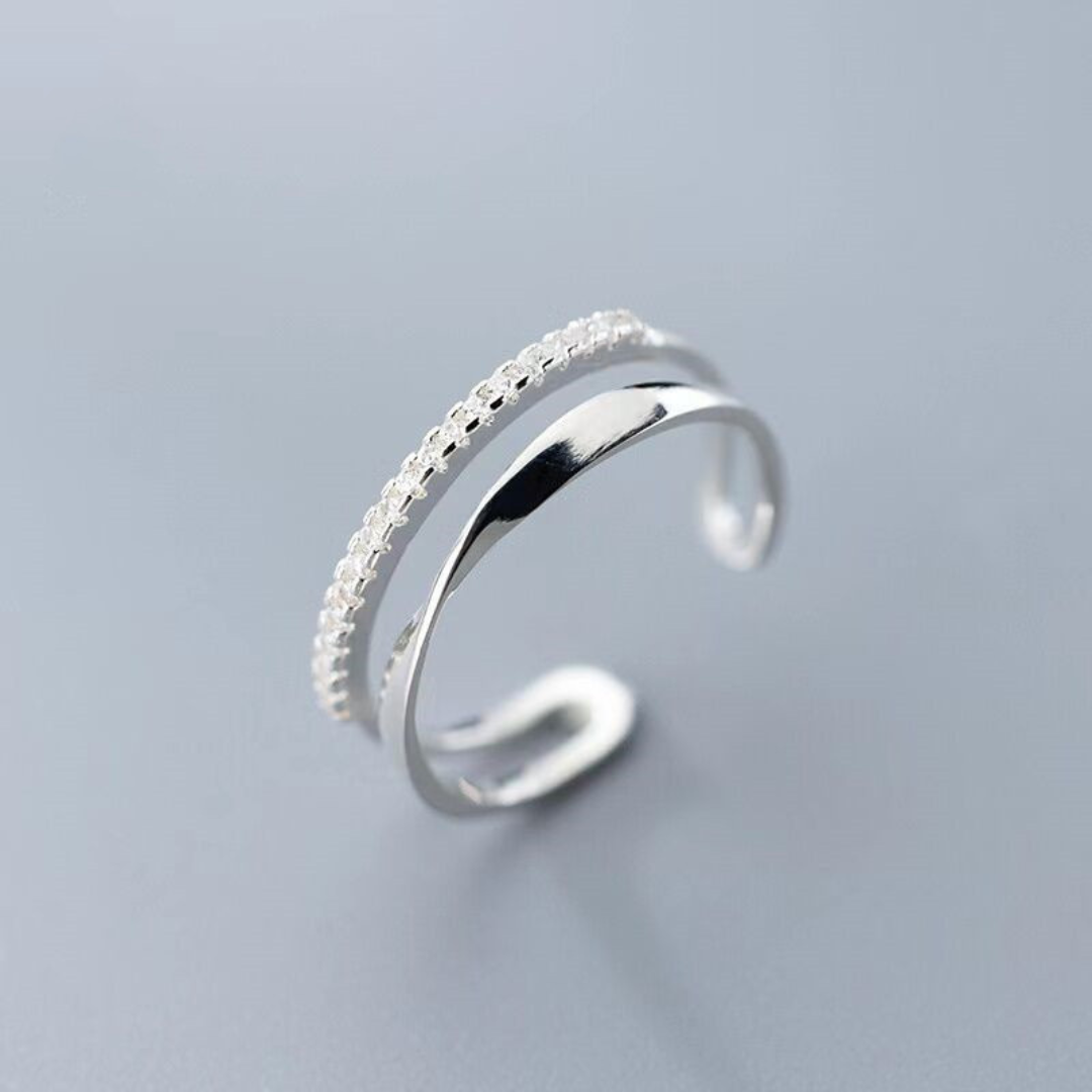 Anello regolabile in argento 925