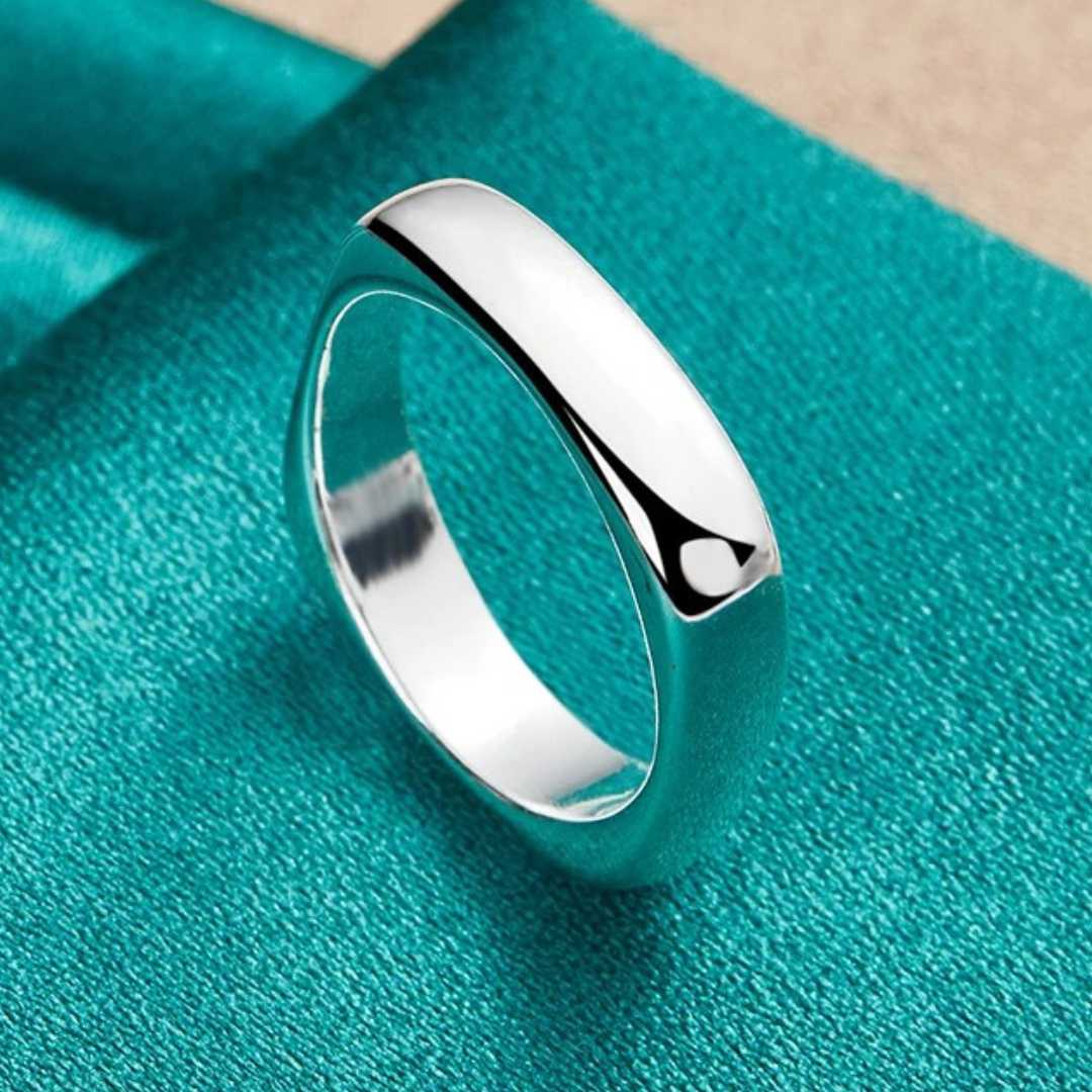 Anello quadrato regolabile in argento 925