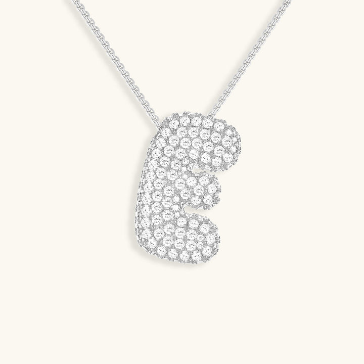 Collana con Iniziali a Bolle di Diamanti