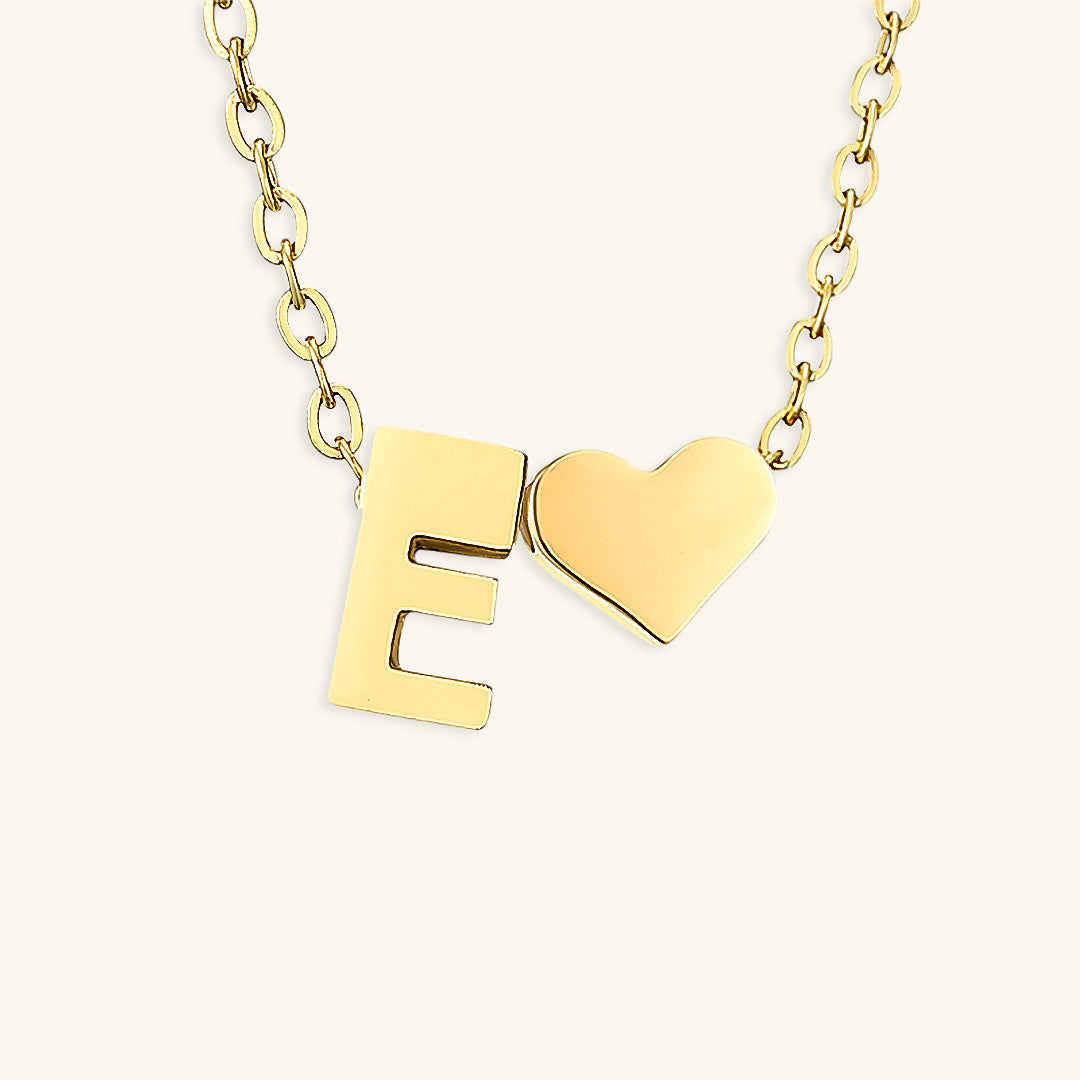 Collana con iniziali Ria con cuore
