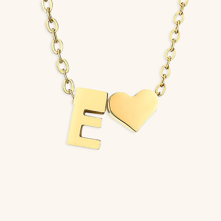 Collana con iniziali Ria con cuore