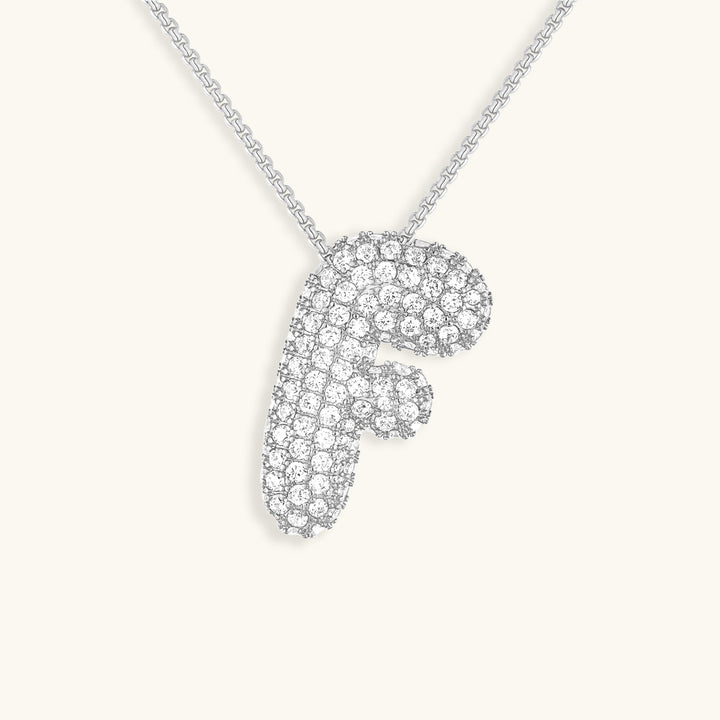 Collana con Iniziali a Bolle di Diamanti