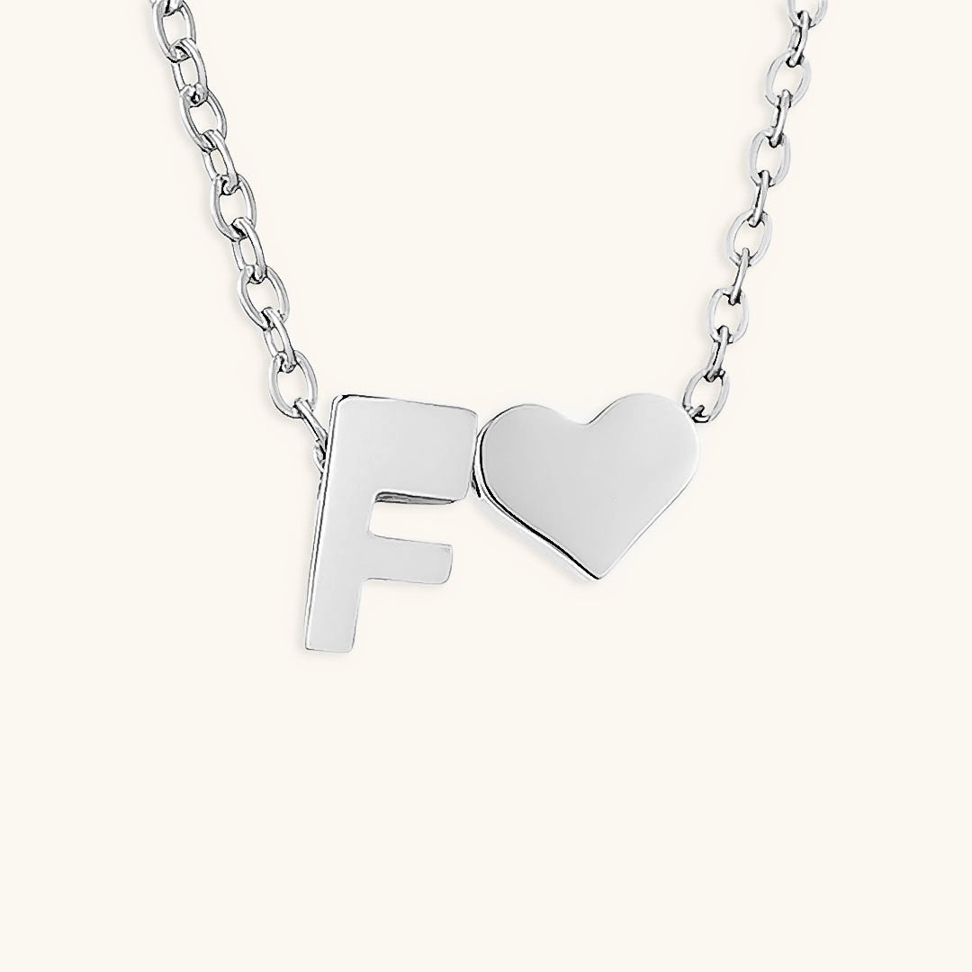 Collana con iniziali Ria con cuore