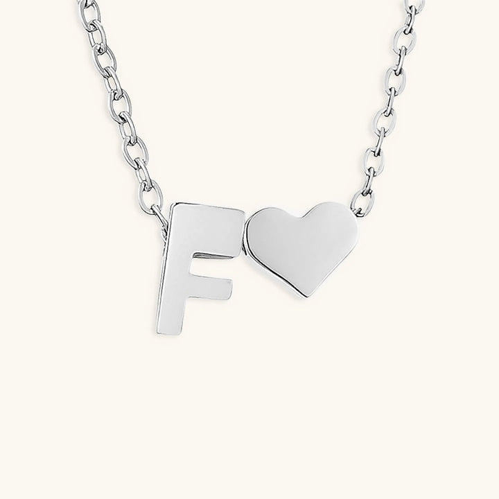 Collana con iniziali Ria con cuore