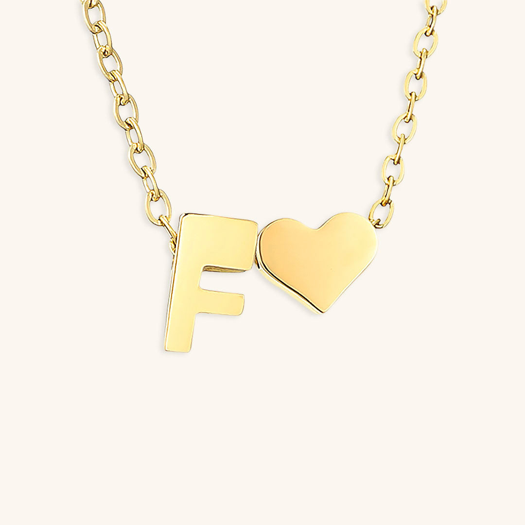 Collana con iniziali Ria con cuore
