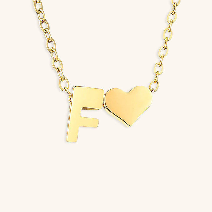 Collana con iniziali Ria con cuore