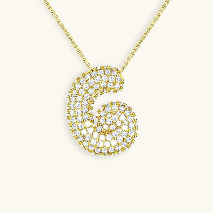 Collana con Iniziali a Bolle di Diamanti