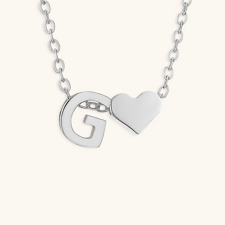 Collana con iniziali Ria con cuore