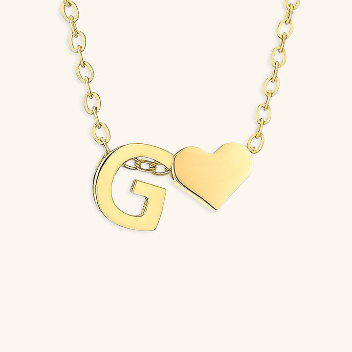 Collana con iniziali Ria con cuore