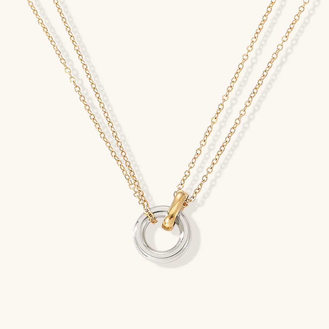 Collana dorata Harper con anello