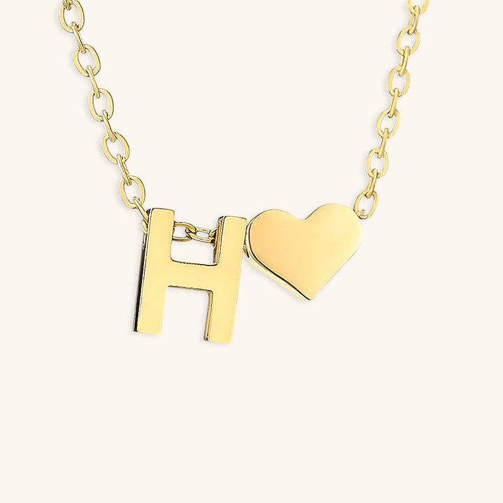 Collana con iniziali Ria con cuore