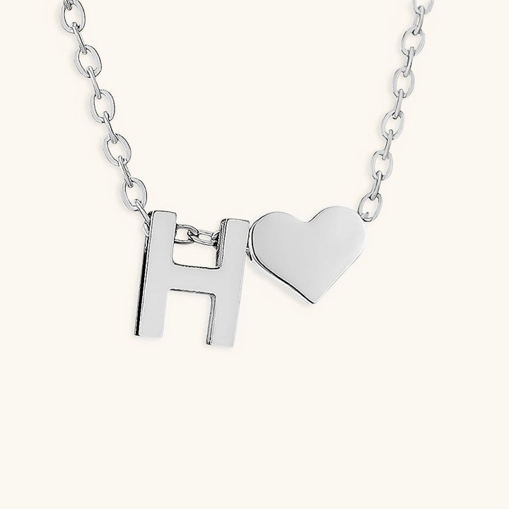 Collana con iniziali Ria con cuore
