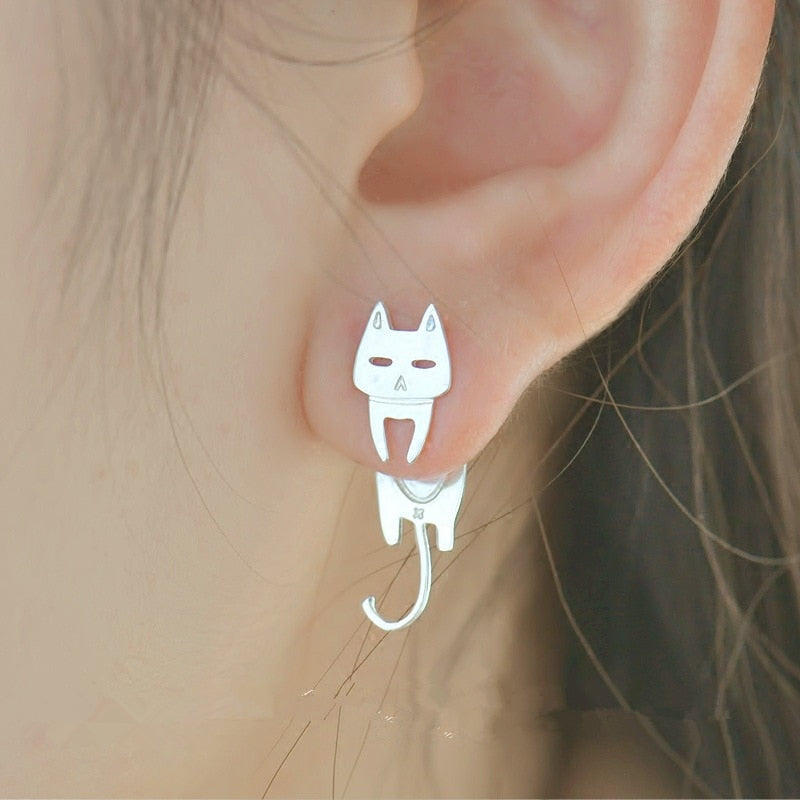 Orecchini a gatto in argento 925, edizione speciale