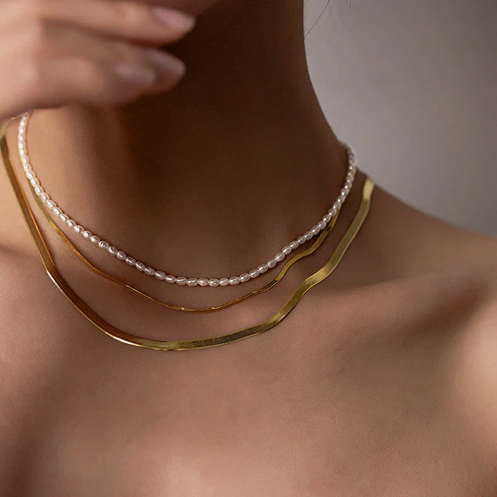 Collana di Perle di Acqua Dolce Lena