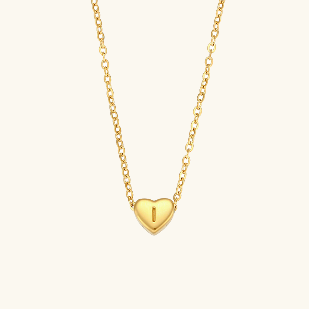 Collana a forma di cuore con iniziale