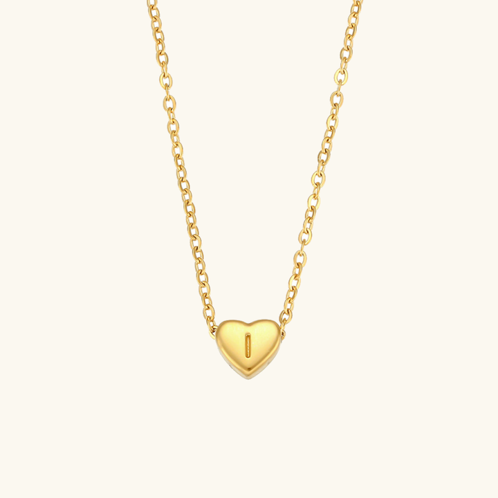 Collana a forma di cuore con iniziale