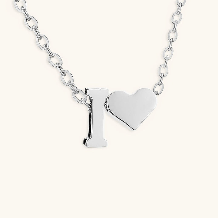Collana con iniziali Ria con cuore