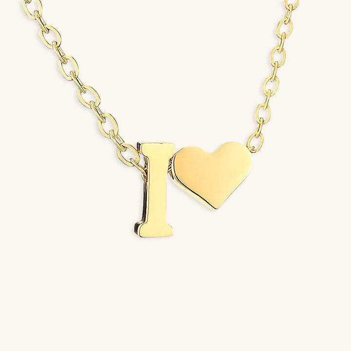 Collana con iniziali Ria con cuore
