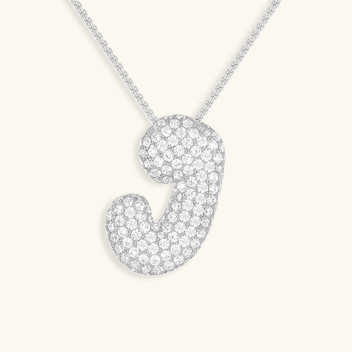 Collana con Iniziali a Bolle di Diamanti