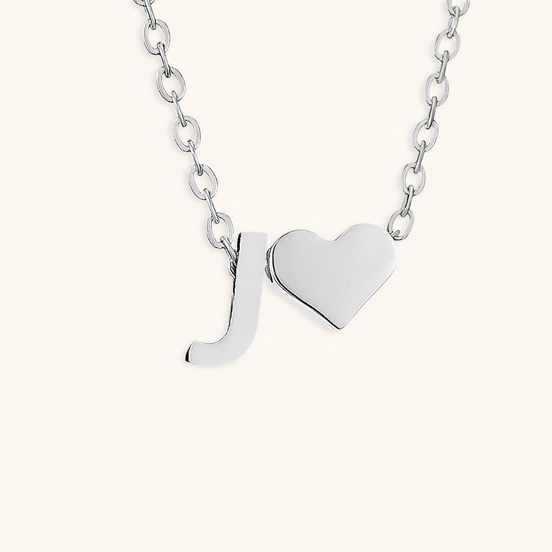 Collana con iniziali Ria con cuore