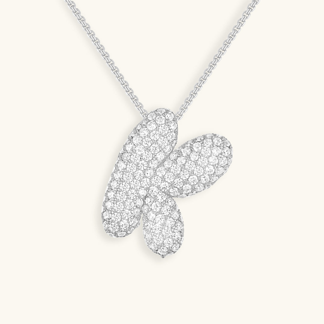 Collana con Iniziali a Bolle di Diamanti