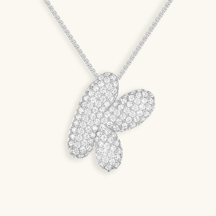 Collana con Iniziali a Bolle di Diamanti