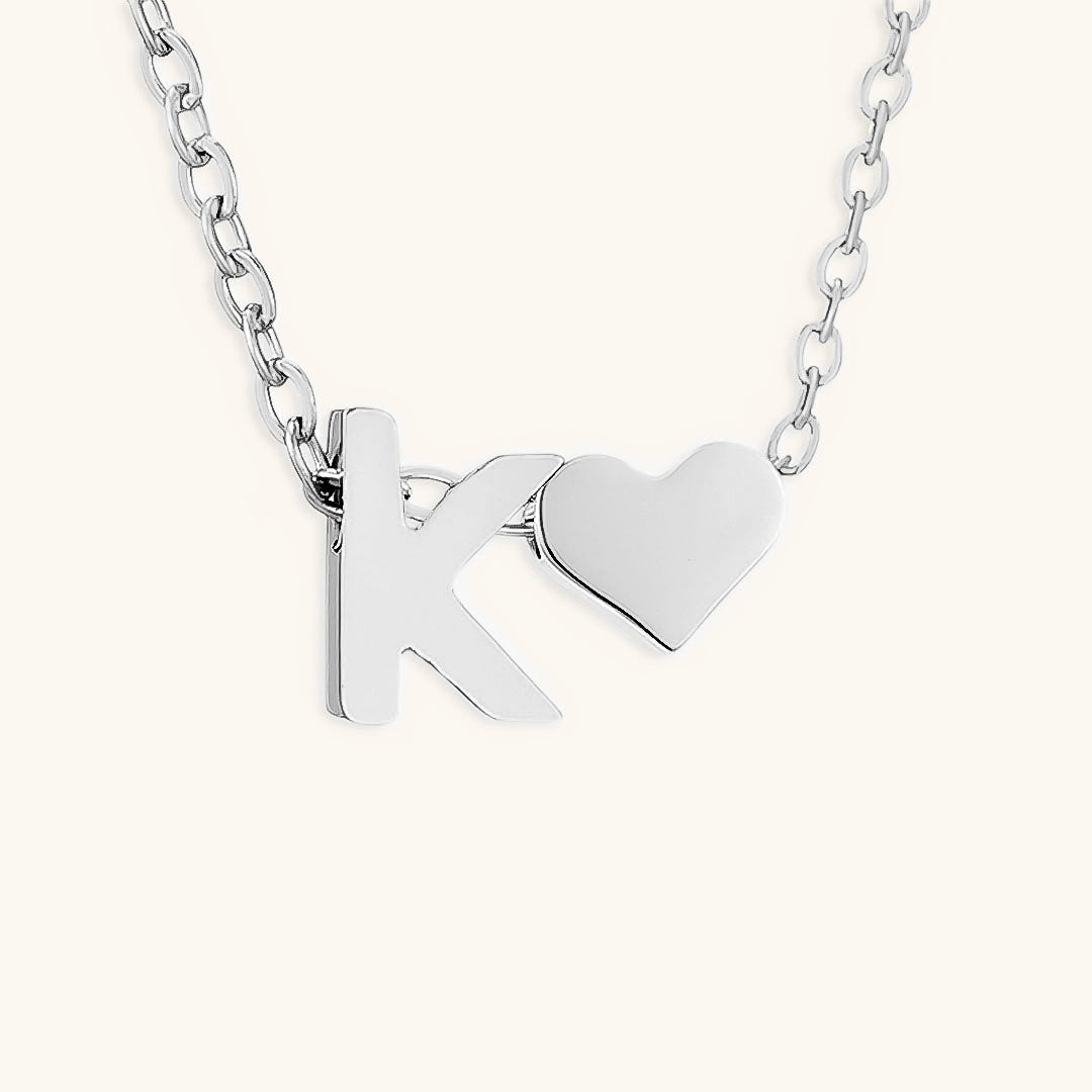Collana con iniziali Ria con cuore