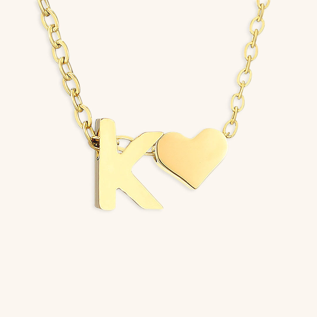 Collana con iniziali Ria con cuore