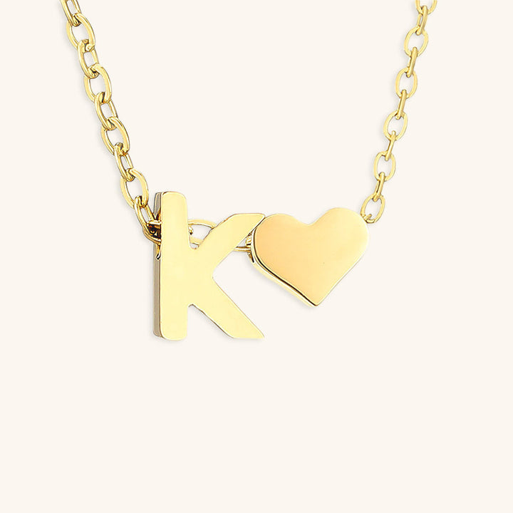 Collana con iniziali Ria con cuore