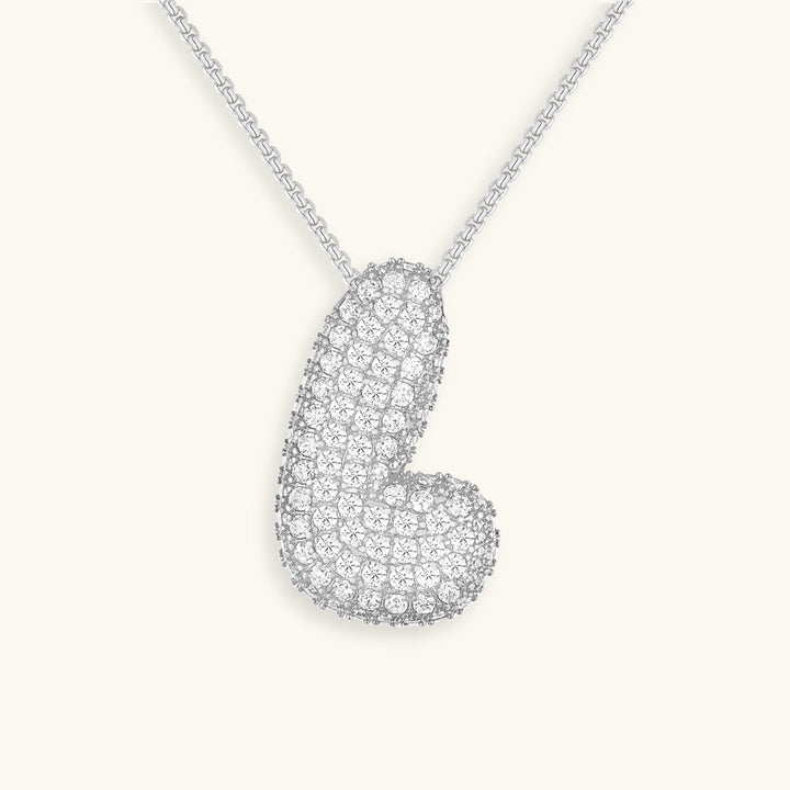 Collana con Iniziali a Bolle di Diamanti