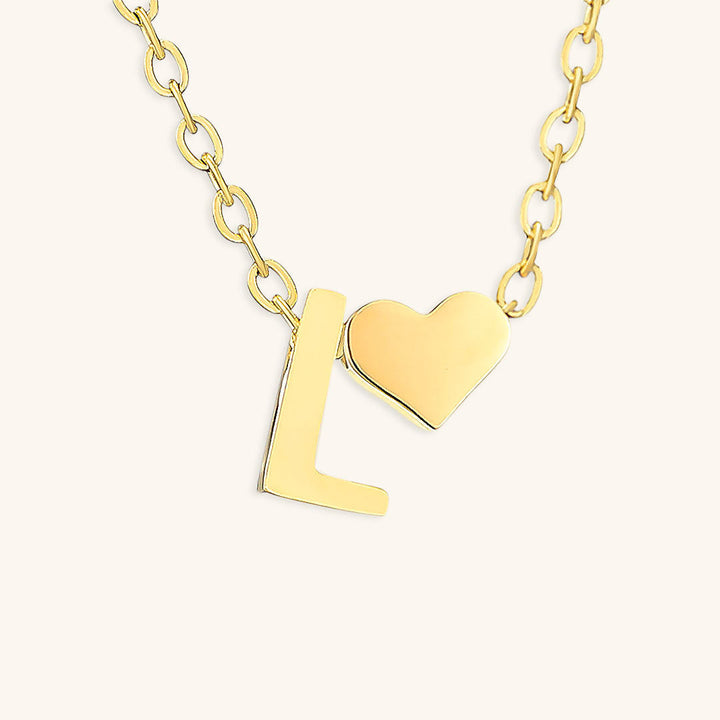 Collana con iniziali Ria con cuore