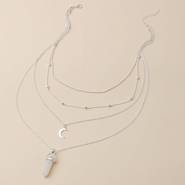 Collana con ciondolo curativo in cristallo di quarzo