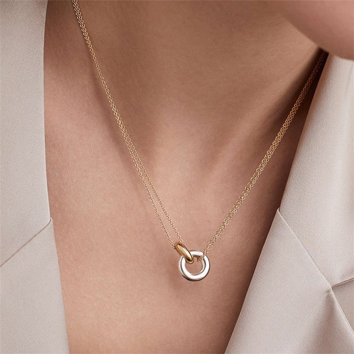Collana dorata Harper con anello